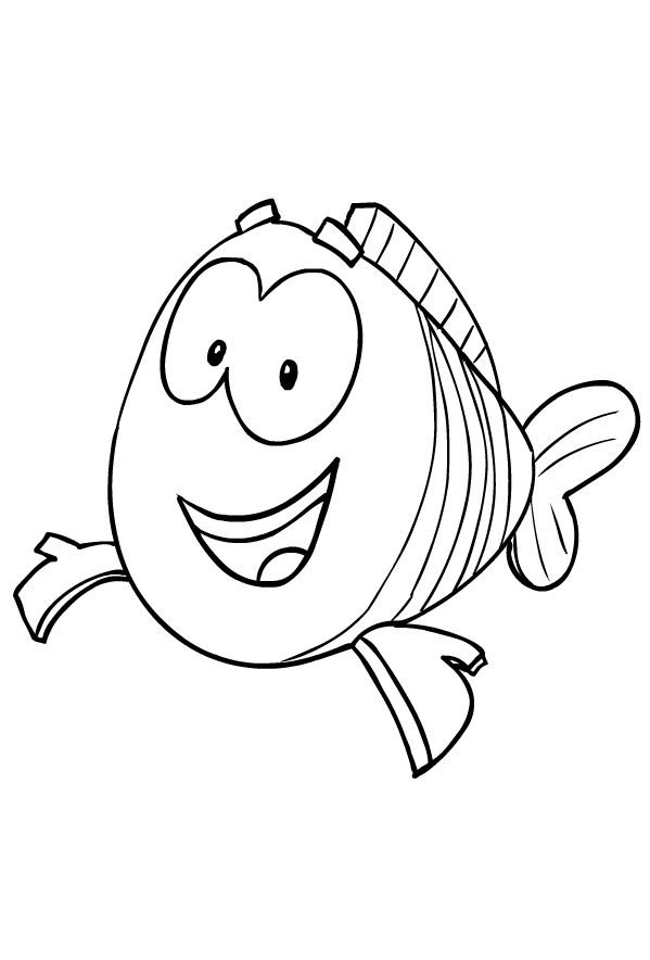 599x884 drawing of mr grouper from the bubble guppies coloring page - Grouper Drawing