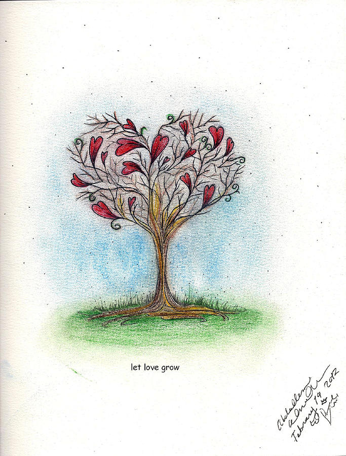 683x900 Let Love Grow Iii Drawing - Grow Drawing