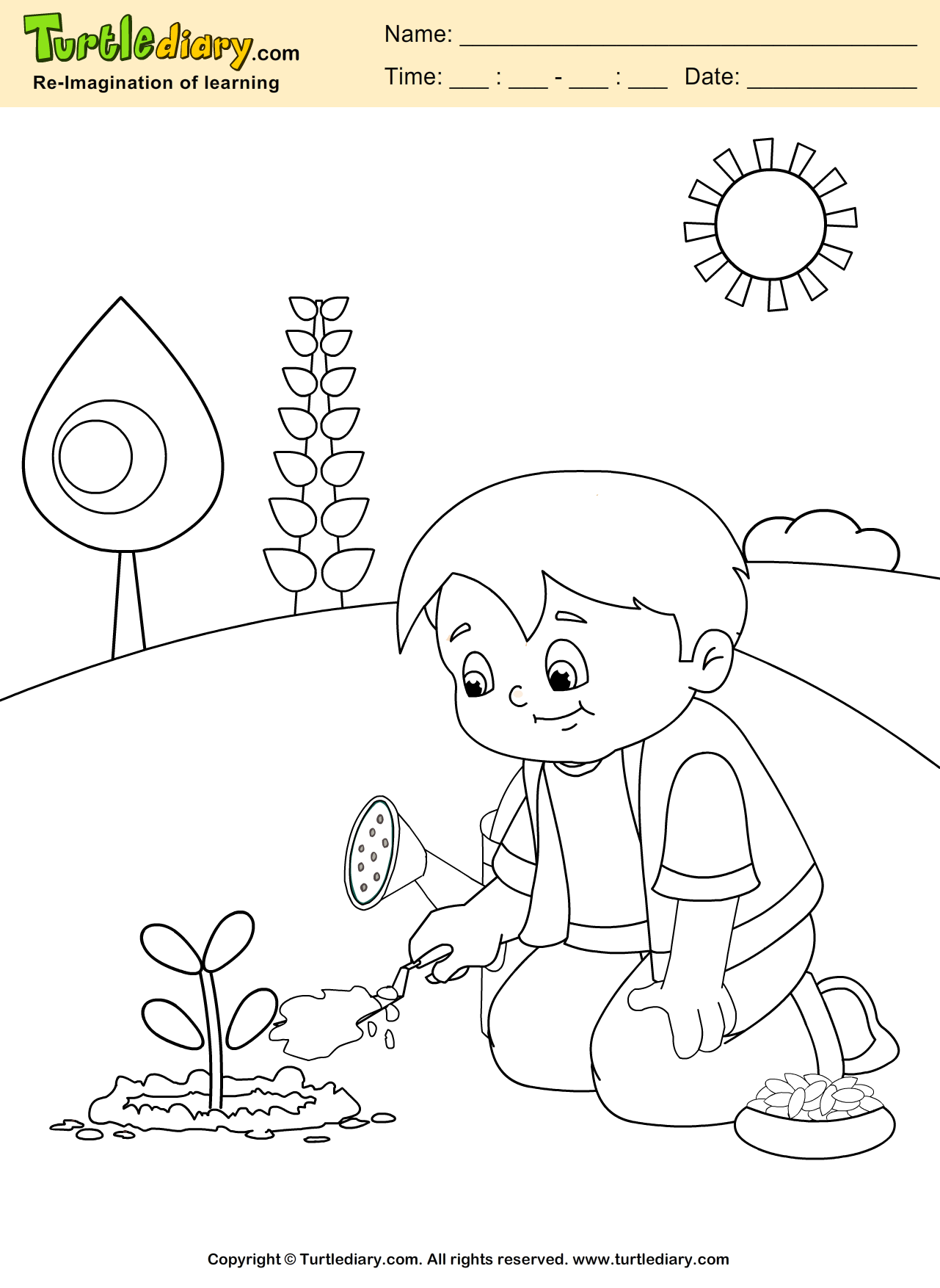 1281x1754 growing plant earth day coloring page - Growing Plant Drawing