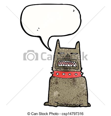 450x470 growling dog cartoon - Growling Dog Drawing