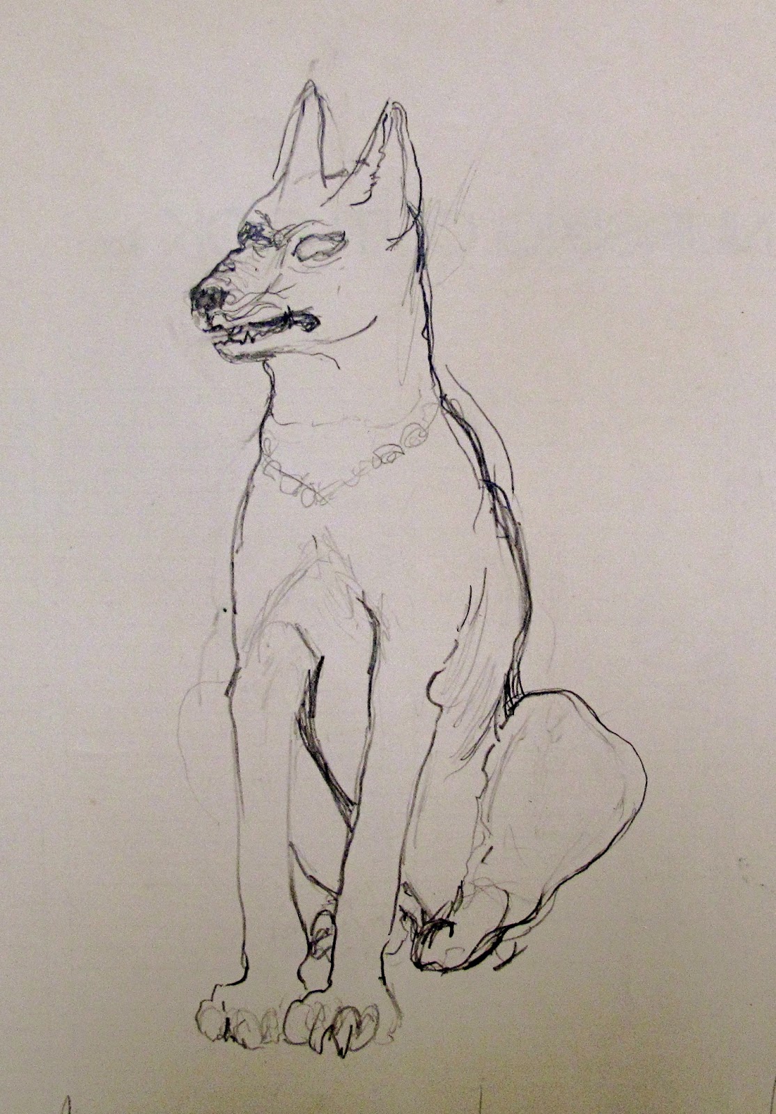 1114x1600 little bang theories art as armor - Growling Dog Drawing