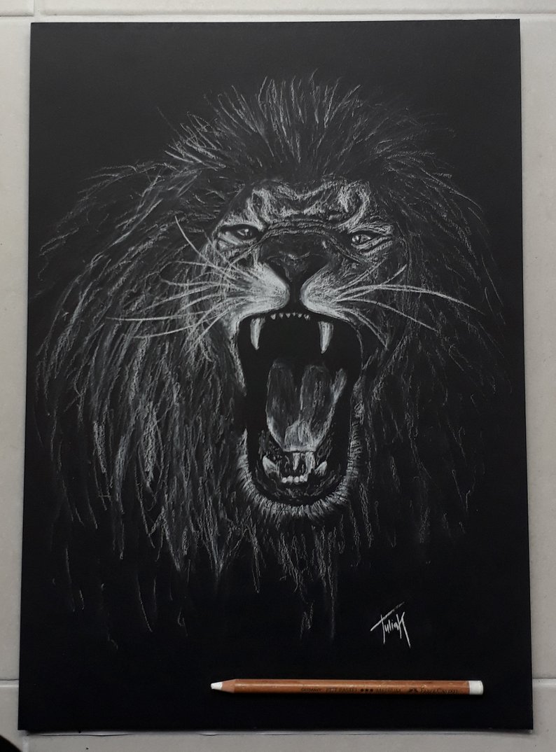 794x1074 hear me roar lion drawing white charcoal print etsy - Growling Lion Drawing