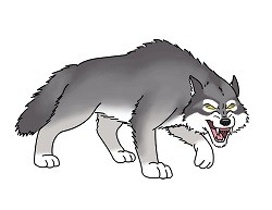 250x193 draw angry growling snarling cartoon wolf thumb at cartoon wolf - Growling Wolf Drawing