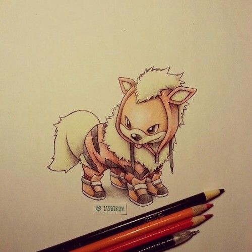 500x500 Growlithe In An Arcanine Costume Always Geeked Out - Growlithe Drawing