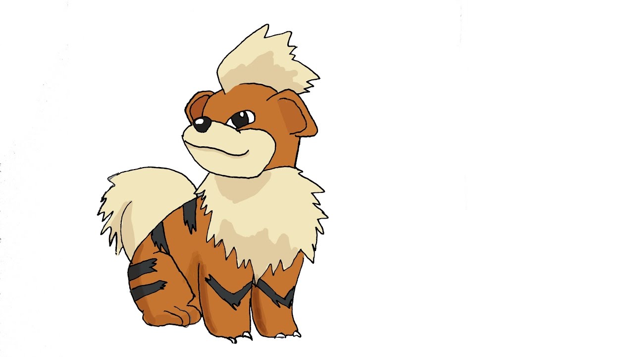 1280x720 How To Draw Growlithe - Growlithe Drawing