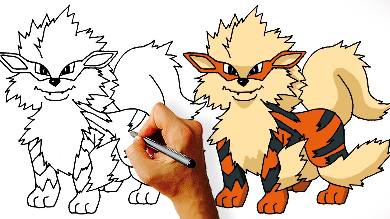 1280x720 How To Draw Arcanine - Growlithe Drawing
