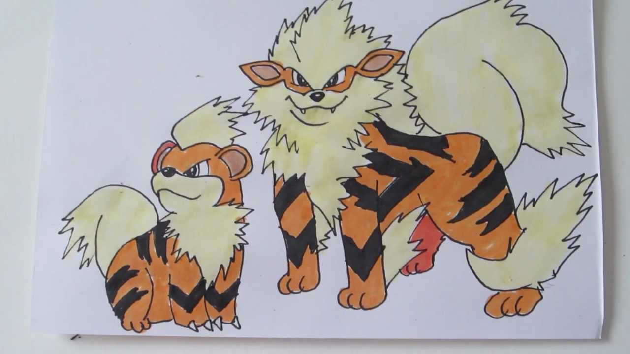 1280x720 How To Draw Pokemon Growlithe, Arcanine - Growlithe Drawing