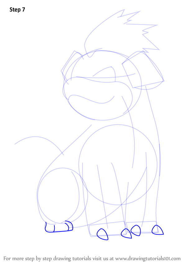 598x844 Learn How To Draw Growlithe From Pokemon - Growlithe Drawing