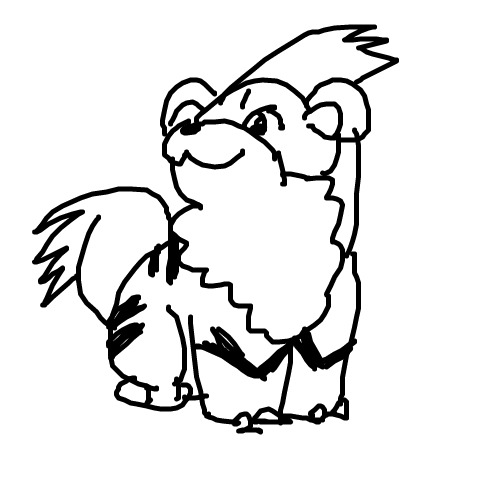 477x477 Pixilart - Growlithe Drawing