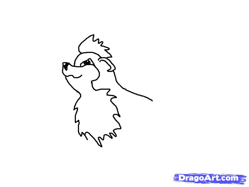 800x600 Draw Growlithe, Growlithe From Pokemon, Step - Growlithe Drawing