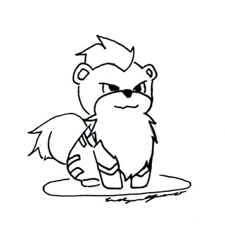 320x351 Growlithe Drawings On Paigeeworld Pictures Of Growlithe - Growlithe Drawing