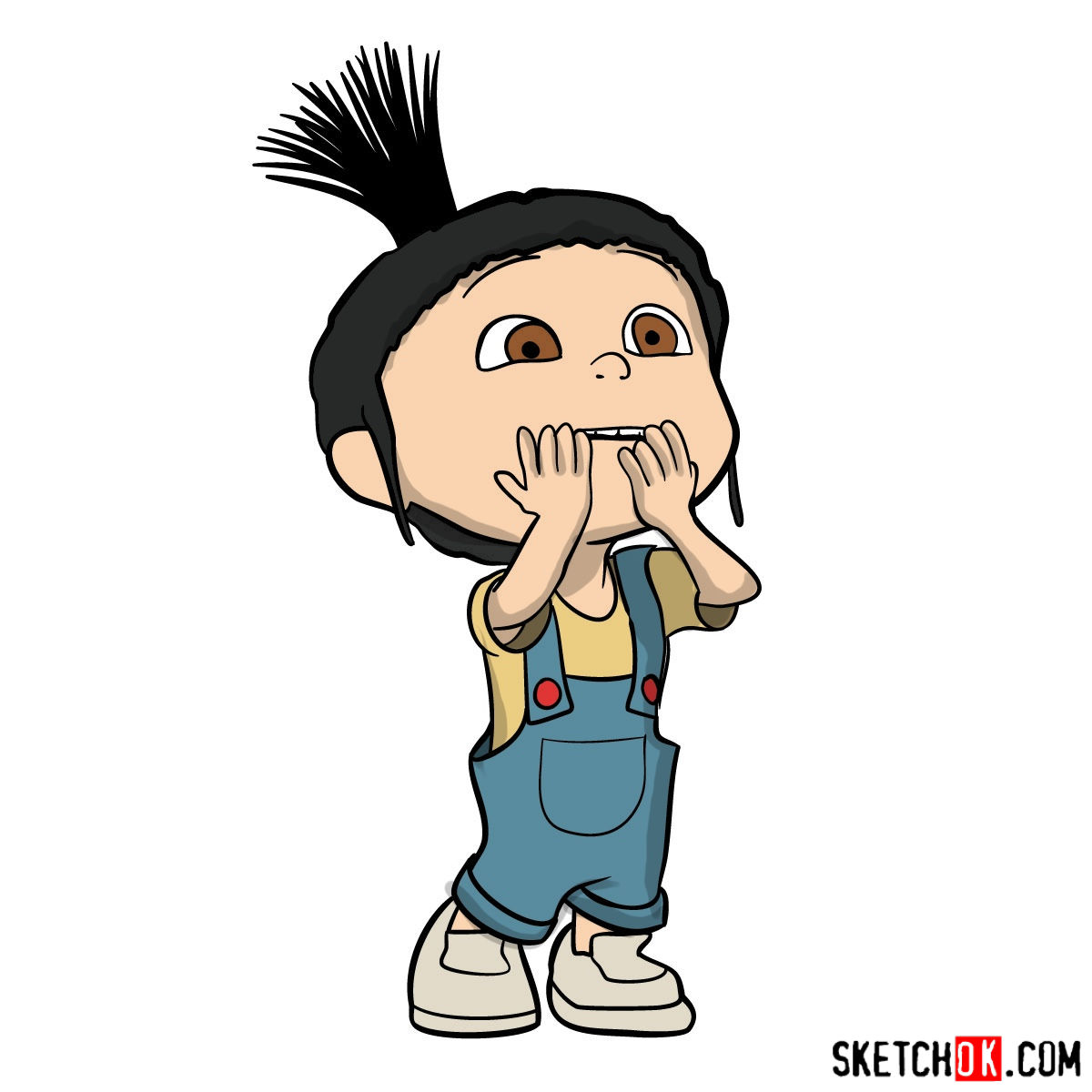 1200x1200 how to draw agnes gru despicabel me - Gru Drawing