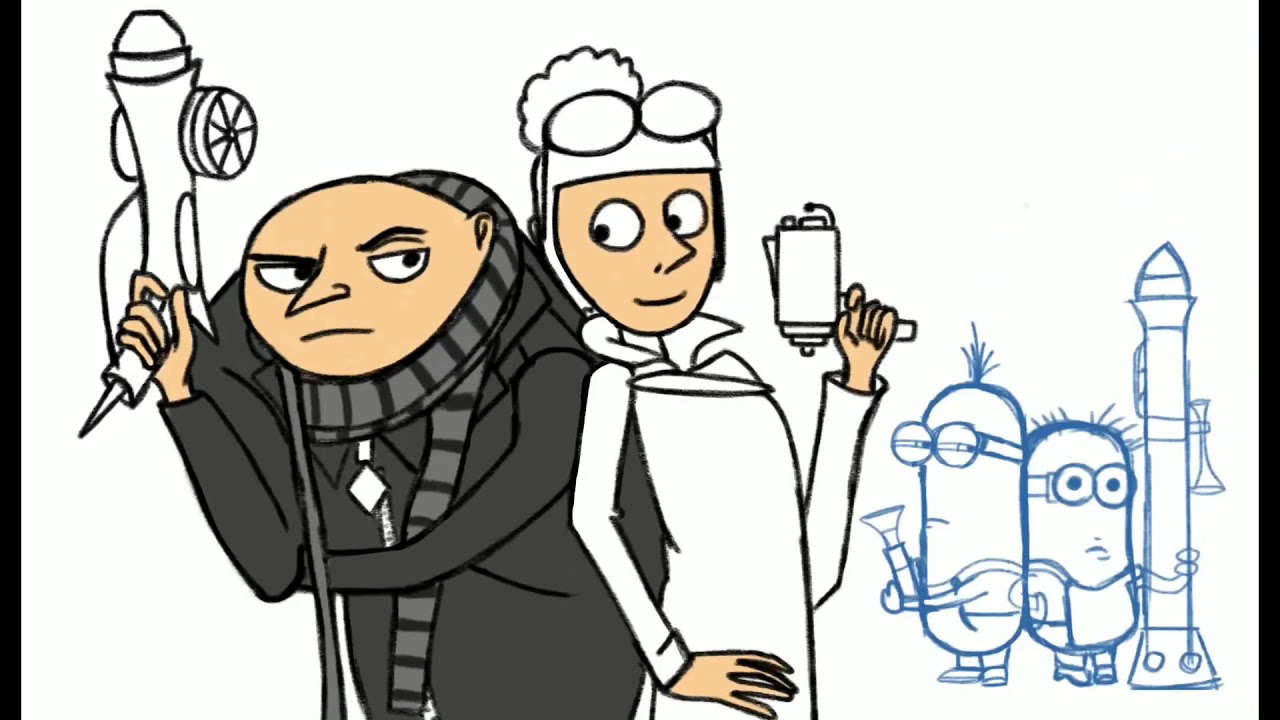 1280x720 ipad drawing despicable me - Gru Drawing