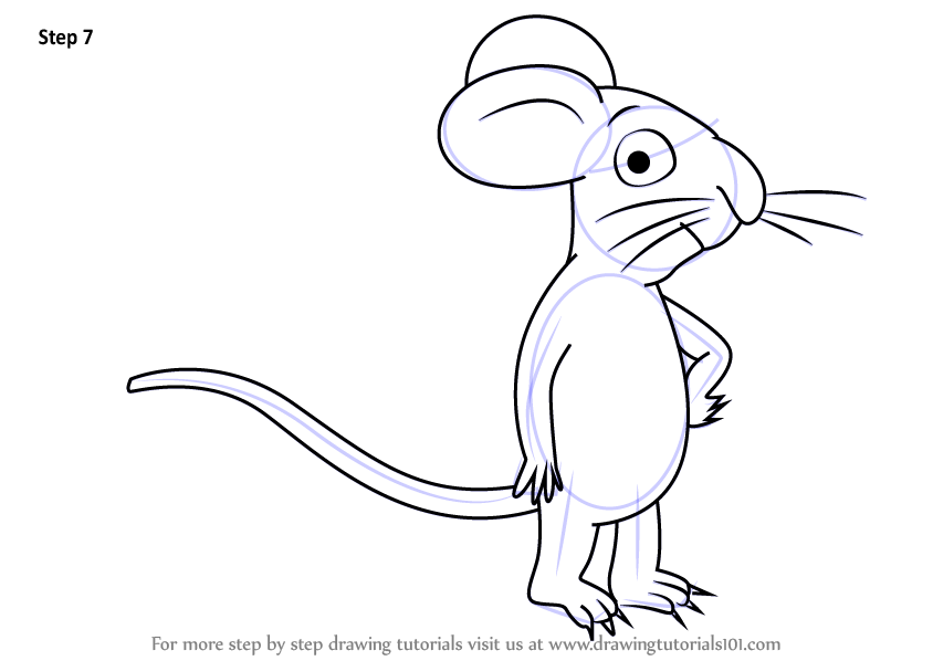844x598 Learn How To Draw Mouse From The Gruffalo - Gruffalo Drawing