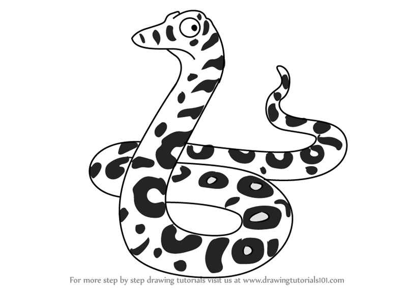 800x566 Learn How To Draw Snake From The Gruffalo - Gruffalo Drawing