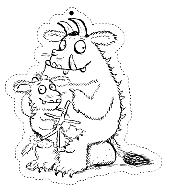 350x388 Make Your Own Gruffalo Christmas Decorations - Gruffalo Drawing