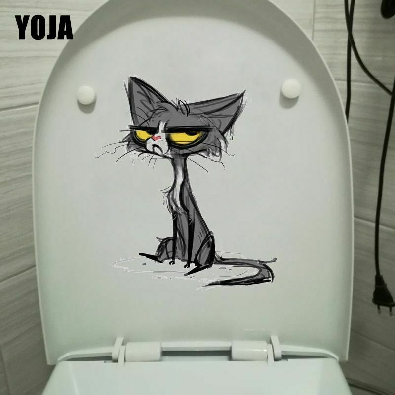 800x800 grumpy cat cartoon art room wall decor decals personality toilet - Grumpy Cat Cartoon Drawing