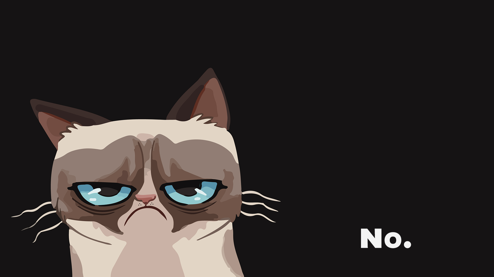 1920x1080 grumpy cat drawing wallpaper - Grumpy Cat Cartoon Drawing