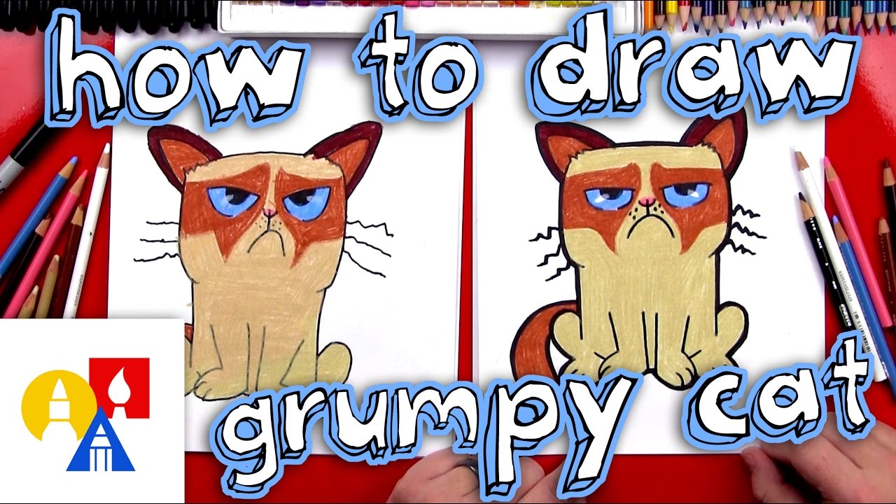 1280x720 how to draw grumpy cat - Grumpy Cat Cartoon Drawing