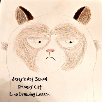 350x347 grumpy cat drawing lesson how to draw grumpy cat easy prep - Grumpy Cat Drawing