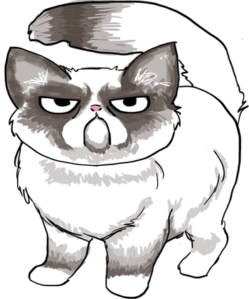 350x420 download grumpy cat drawing - Grumpy Cat Drawing