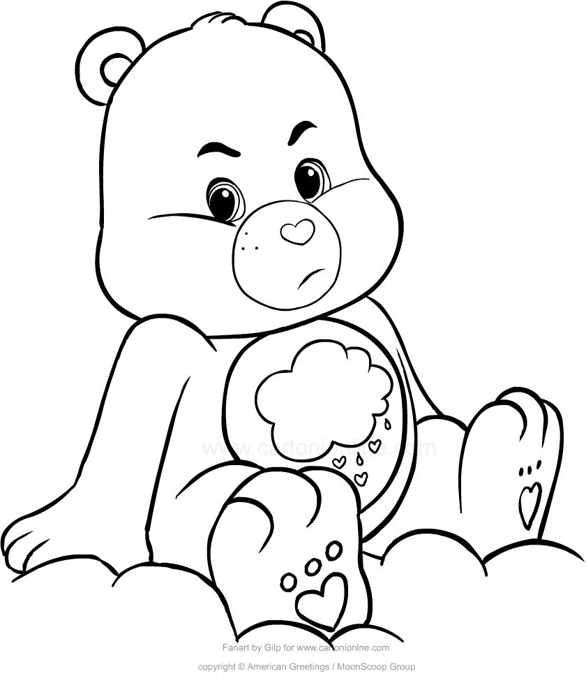 840x968 drawing grumpy bear - Grumpy Drawing