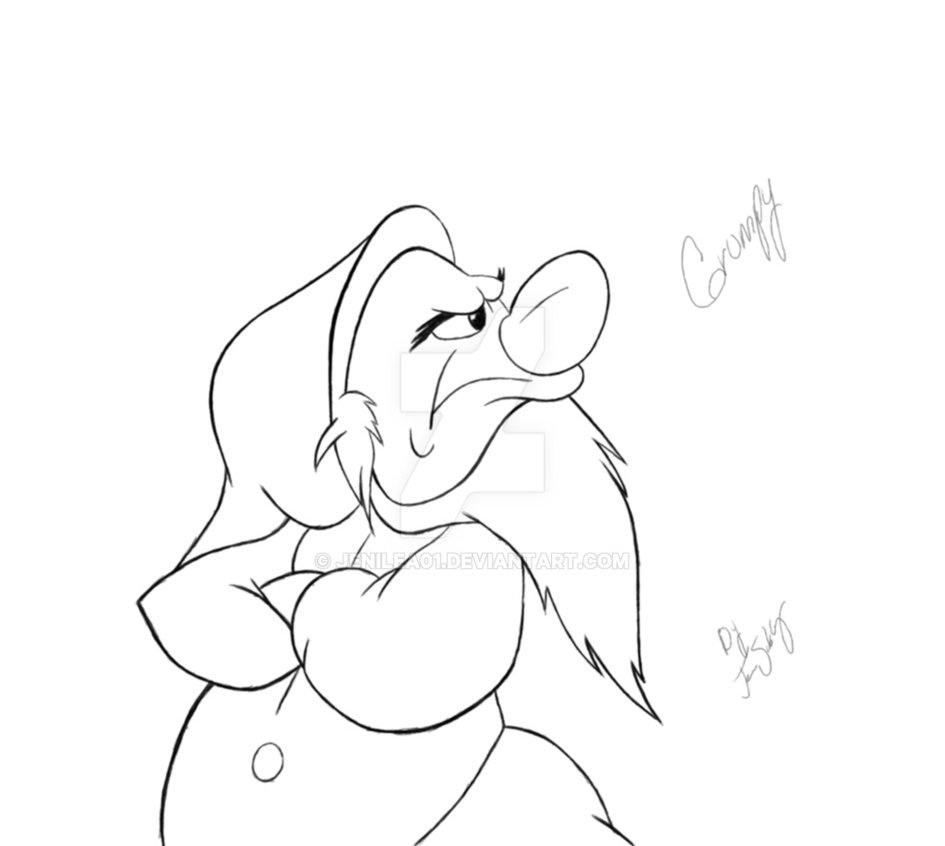945x846 Grumpy Dwarf - Grumpy Dwarf Drawing