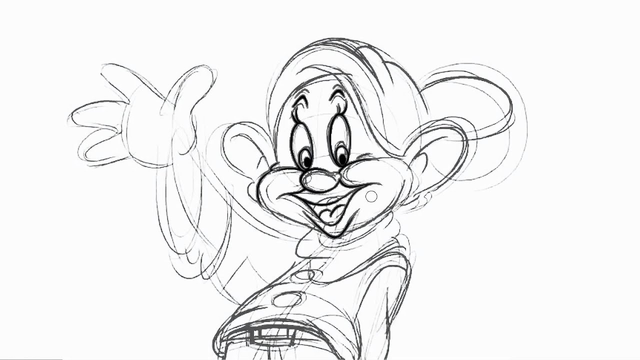 1280x720 how to draw dopey in disney's snow white and the seven dwarfs - Grumpy Dwarf Drawing