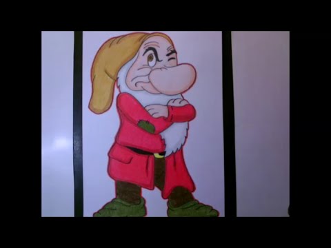 480x360 Draw Grumpy Dwarf From Snow White Movie - Grumpy Dwarf Drawing