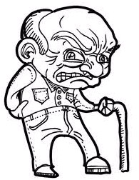 195x252 Grumpy Old Men - Grumpy Old Man Drawing