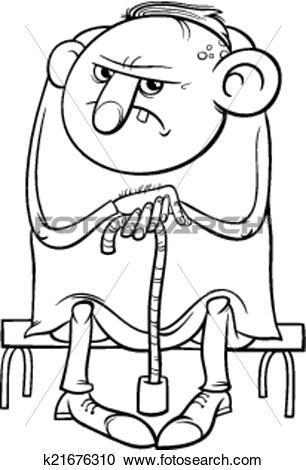 306x470 Black Old Man Clipart Collection - Grumpy Old Man Drawing