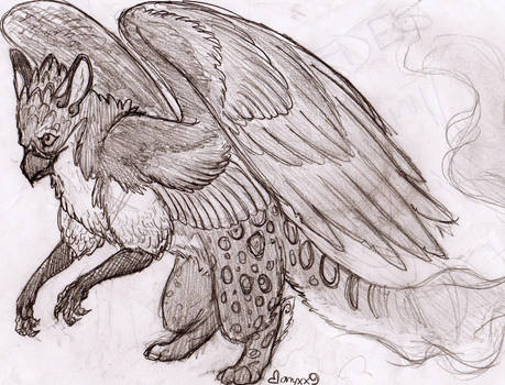 459x350 Gryphon Drawing - Gryphon Drawing