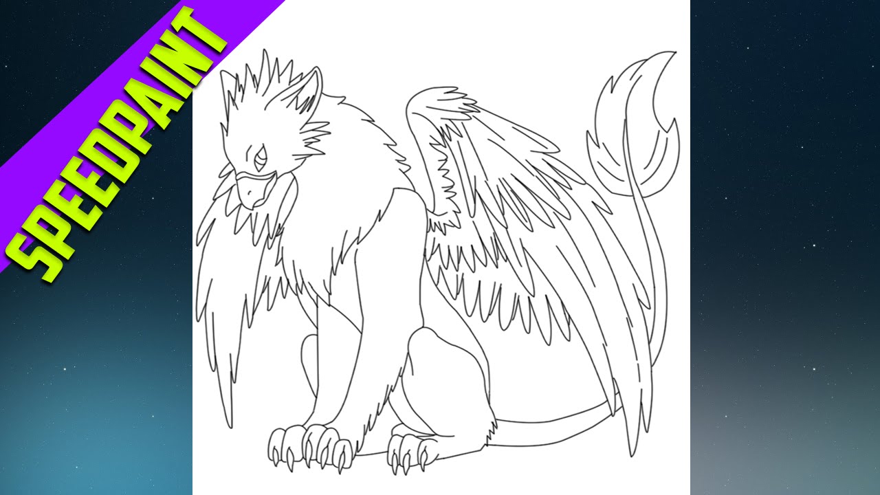 1280x720 How To Draw Mythological Creatures - Gryphon Drawing
