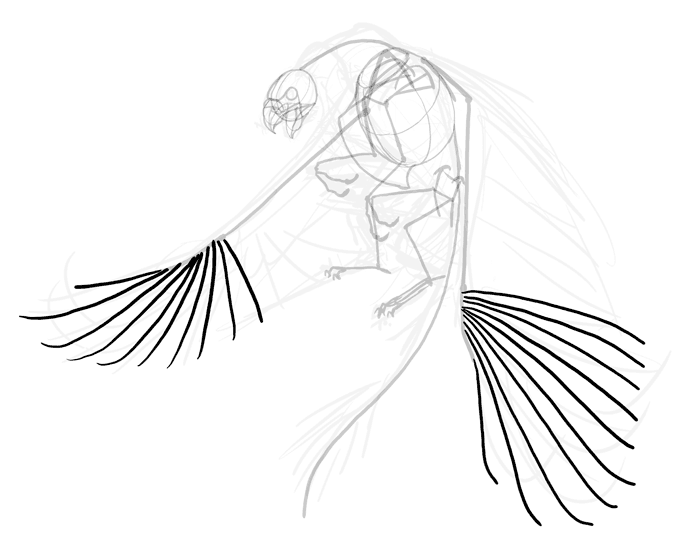 700x557 How To Draw A Griffin - Gryphon Drawing