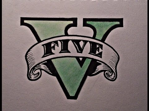 480x360 drawing the gta v logo - Gta Drawing