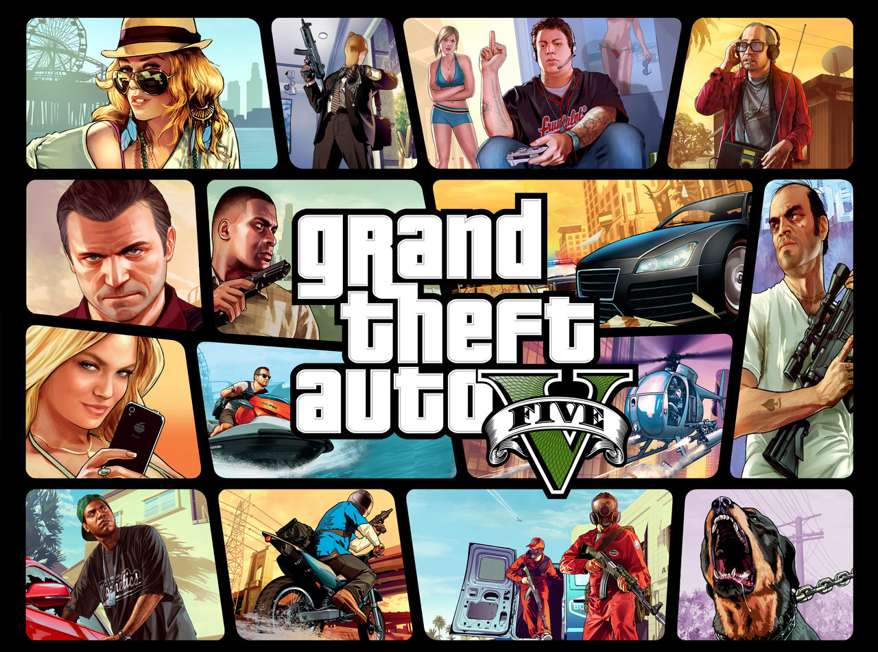 1280x951 Gta Logo Drawing Hd Wallpaper, Background Images - Gta V Drawing