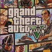 179x180 Gta V Box Art Cover Colored Drawing Poster - Gta V Drawing