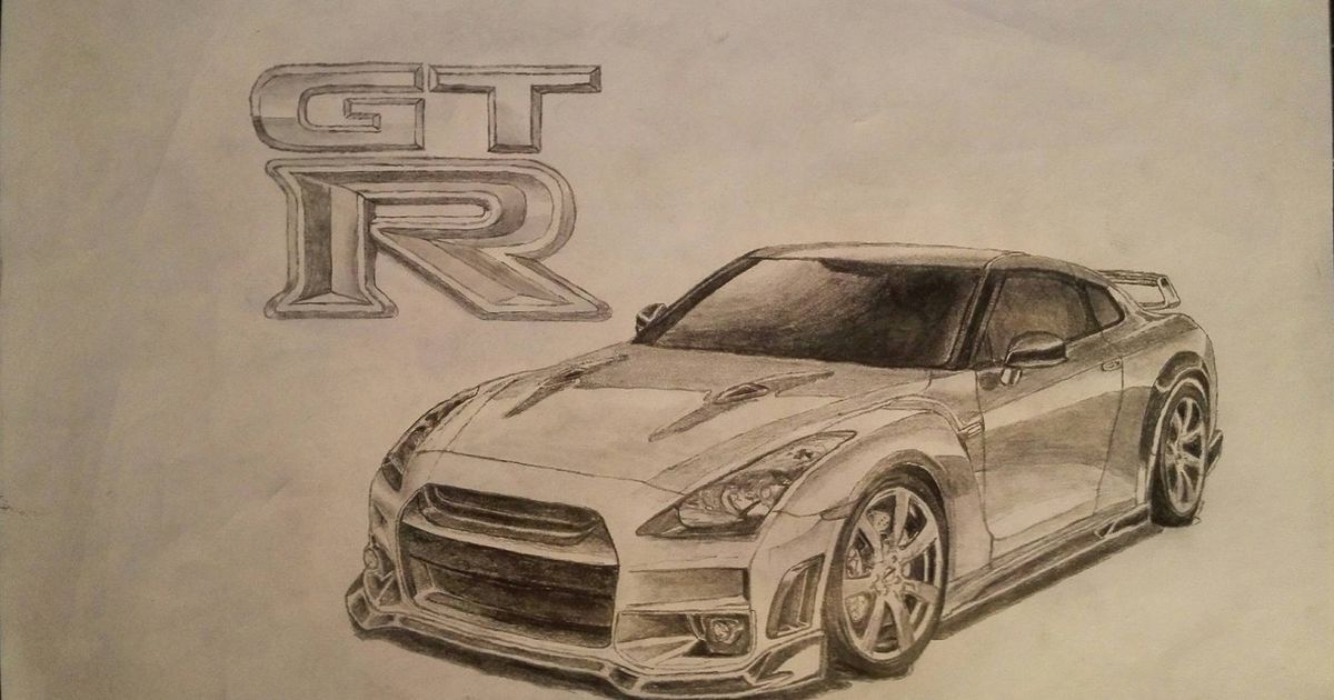 1200x630 drawing of a nissan gtr i did a couple of months ago what do you - Gtr Drawing