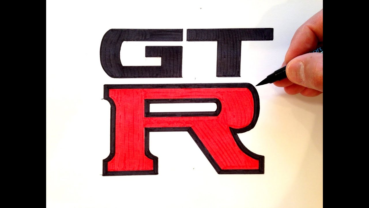 1280x720 How To Draw The Nissan Gt R Logo - Gtr Drawing