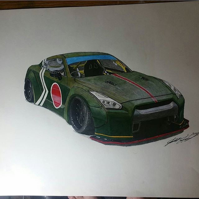 640x640 This Guys Got Some Skills Drawing Up - Gtr R35 Drawing