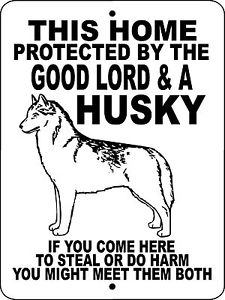 225x300 siberian husky guard dog aluminum sign vinyl graphics applied - Guard Dog Drawing