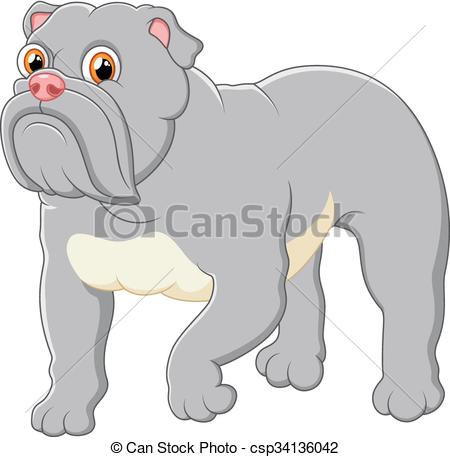 450x457 vector illustration of cartoon guard dog house - Guard Dog Drawing