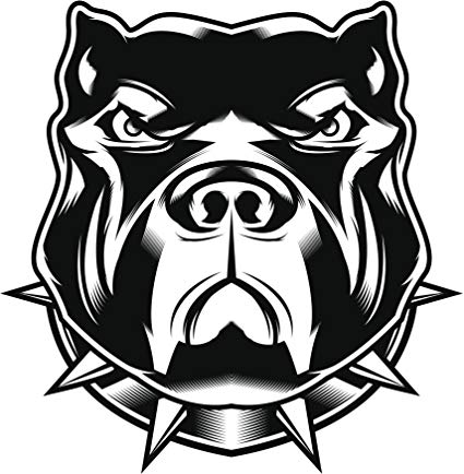 425x434 tough guard dog pitbull bulldog with spike collar - Guard Dog Drawing