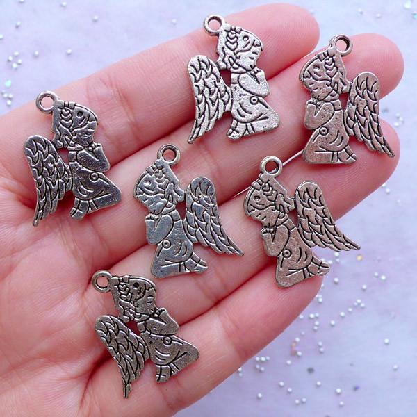 600x600 guardian angel charms silver praying angel drawing pendant - Guardian Angel Drawing