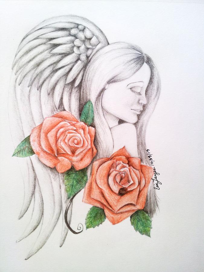 675x900 guardian angel drawing - Guardian Angel Drawing
