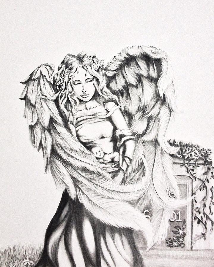 720x900 guardian angel drawing - Guardian Angel Drawing