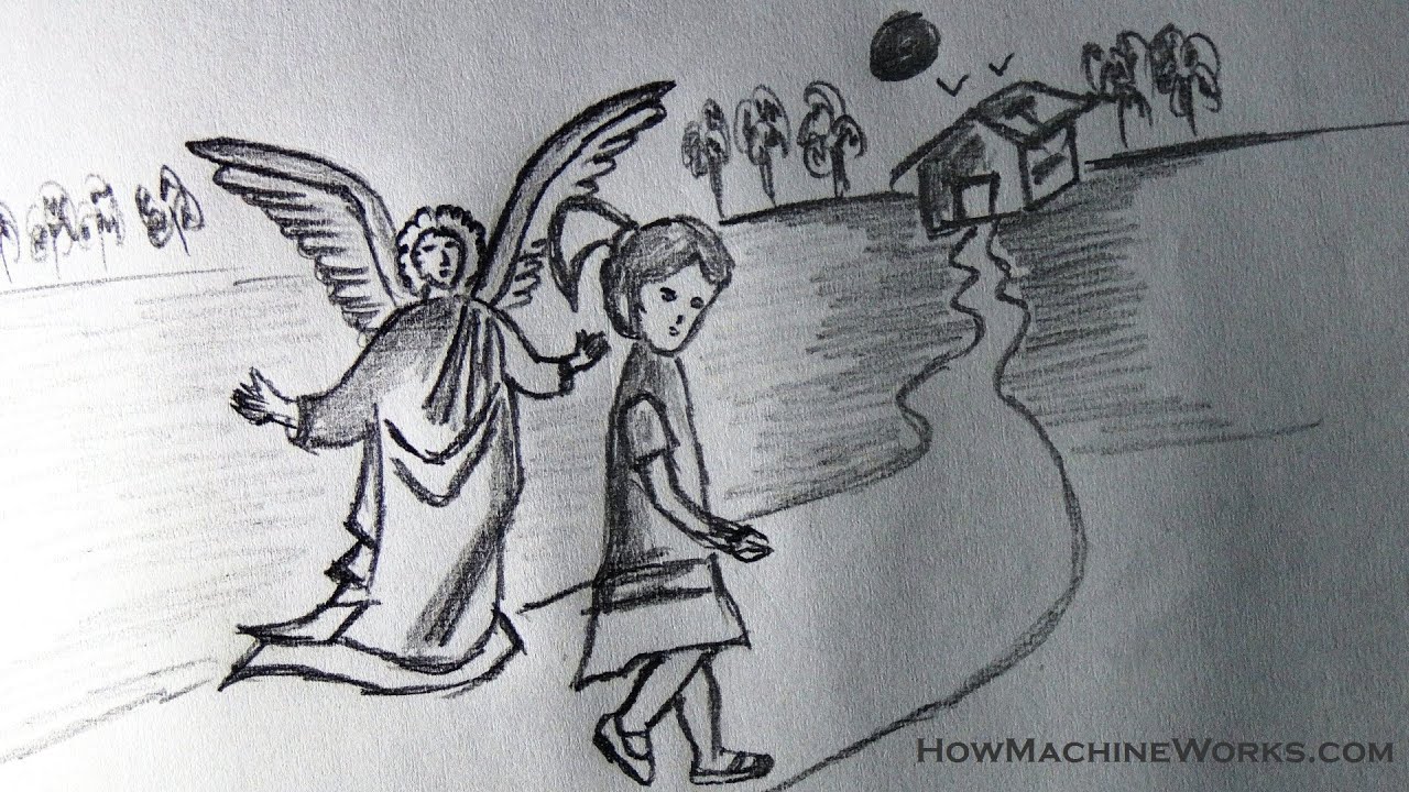 1280x720 how to draw a guardian angel protecting you - Guardian Angel Drawing