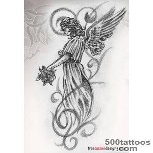 300x300 Angel Tattoo Designs, Ideas, Meanings, Images - Guardian Angel Tattoo Drawing