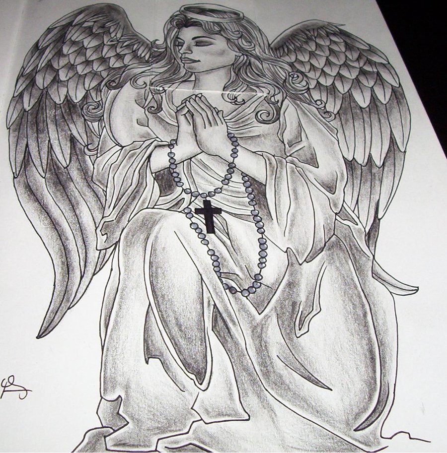 Guardian Angel Tattoo Drawing at Explore