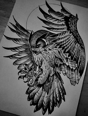 365x480 tattoo trends guardian owl tattoo on right abs tatoos - Guardian Drawing